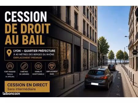 cession de droit au bail – local commercial 220m²– lyon 3 préfecture - rue servient proxim