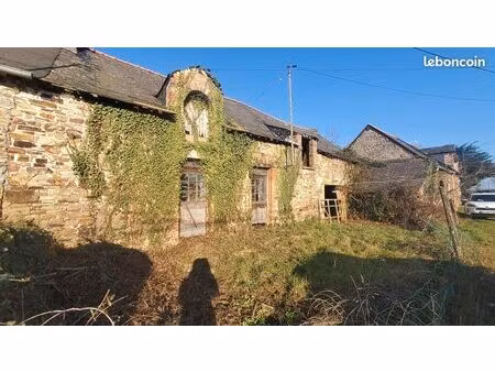maison en pierres mitoyenne 110m2 - 3 pièces - 1 chambre - 1080m2 de terrain - teillay