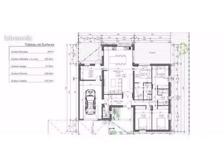 maison récente 123 m² – 4 chambres – jardin – garage