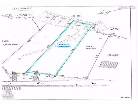 terrain 1648 m² averdoingt