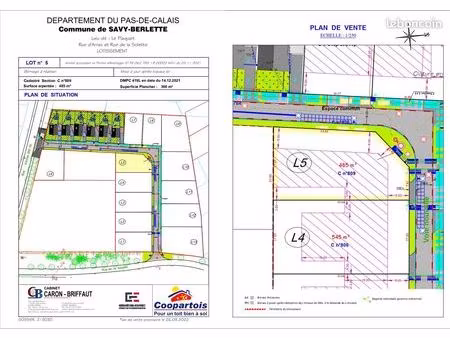 lot libre de constructeur savy-berlette 485m²