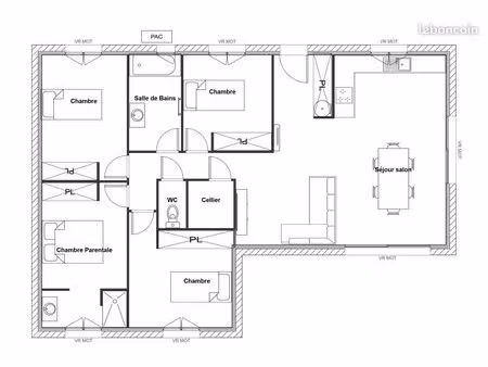 maison 4 pièces 80 m²
