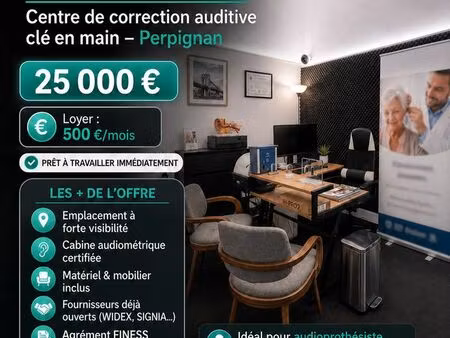 opportunité à saisir – centre de correction auditive à perpignan