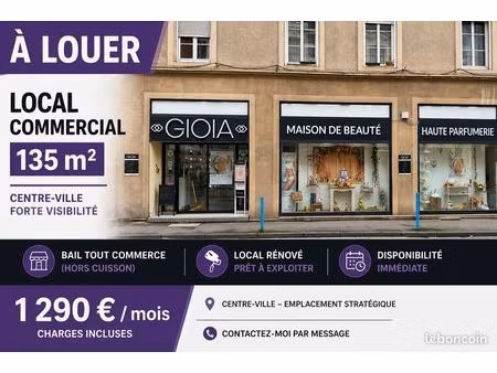 bail commercial - local 135 m² centre-ville hayange