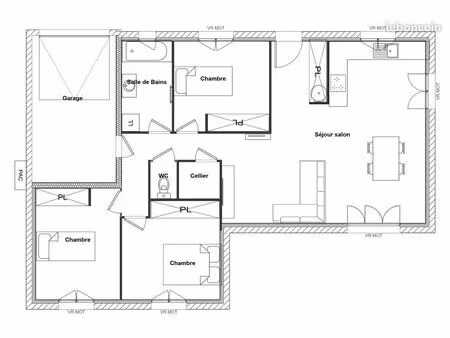 maison 4 pièces 80 m²