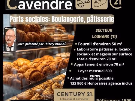 boulangerie 1 m² louhans