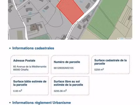 vente terrain non constructible