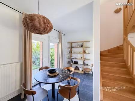 duplex lumineux avec jardin  esprit maison  à deux pas du vieux lille  à saint-andré-lez-l