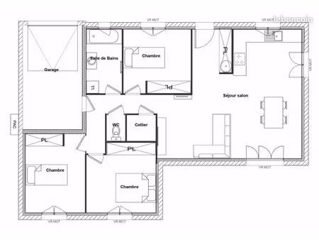 maison 4 pièces 80 m²