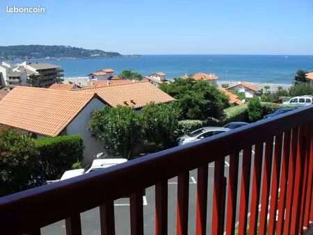 spécial etudiant - très bel appartement hendaye plage 64 tout équipé – 2 pièces - vue mer 