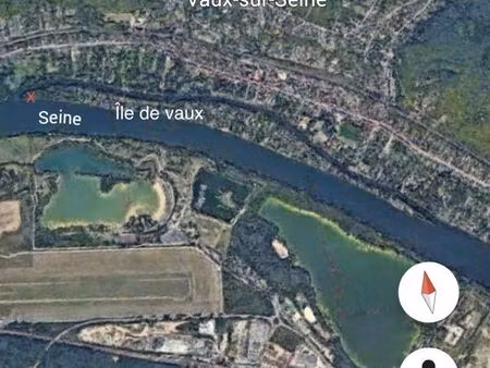 : rare - grand terrain de loisirs 5 176 m2 - île privée - vaux-sur-seine