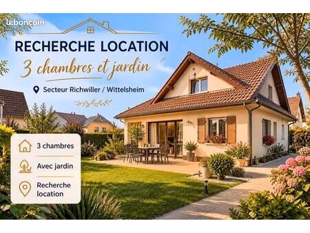 recherche location 4 pièces et jardin