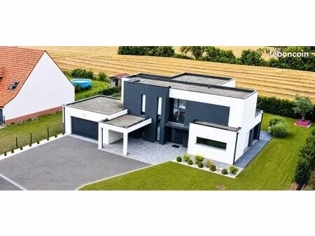 coup de cœur – maison d’architecte demeure du nord 215 m² – 4 ch – terrain 1100 m² – béthu