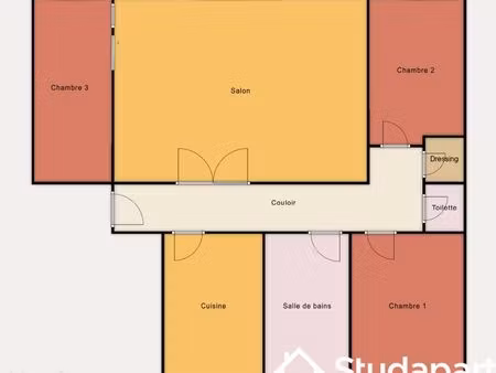 chambre 1 pièce 25 m²