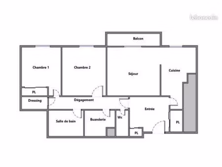 appartement 3 pièces 72 m²
