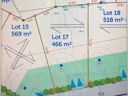 terrain viabilise 465m²