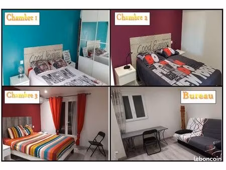 maison meublée tout équipée avec 3 chambres + bureau – proche perpignan