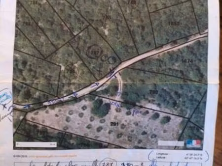 terrain zone naturelle 930 m2