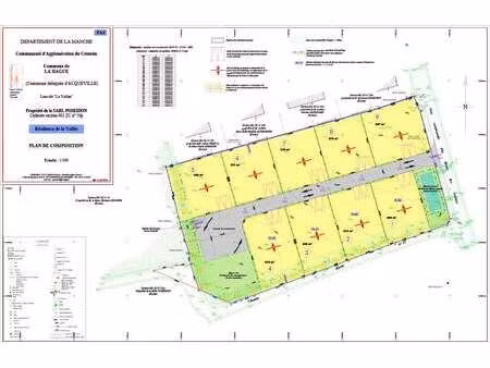 vente terrain à acqueville (50440) : à vendre / 413m² acqueville