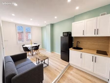 t2 meublé refait à neuf 34m² – quartier calme – 640 cc – dieppe