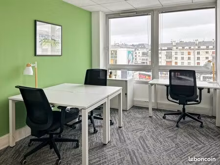 bureau privé à louer pour 5 personnes à rouen  hq jeanne d'arc