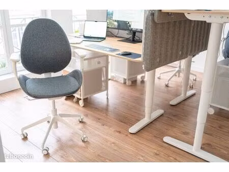 bureau équipé - 4 postes de travail assis/debout - rive droite