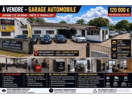 exclusive parc auto avec atelier mecanique tout equiper