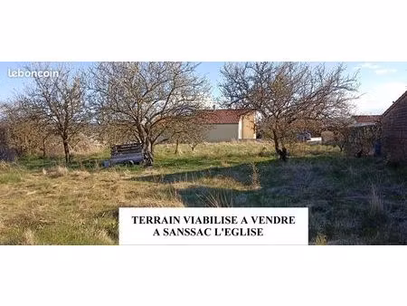 terrain constructible à sanssac l'eglise