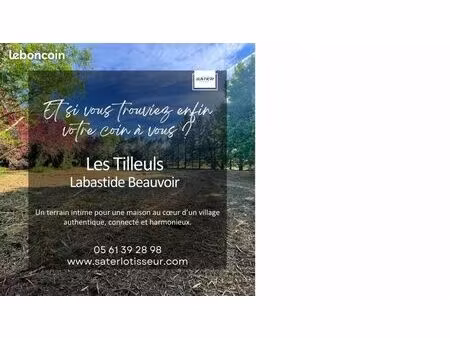 terrain 991 m² labastide beauvoir