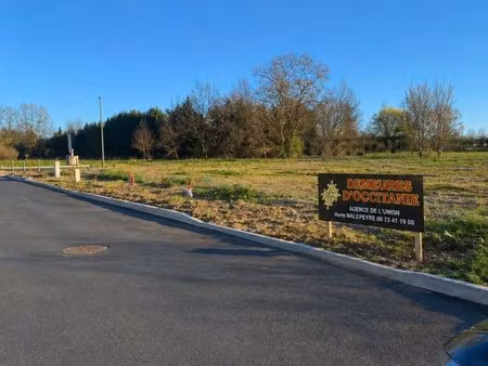 terrain constructible 544 m² – accès rapide a68 buzet -sur -tarn