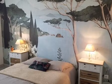 maison 3 chambres joliment décorée et arborée