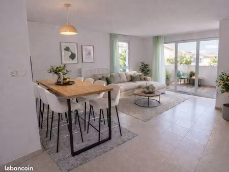 appartement balcon t3 61 4m² . proche la ramée à saisir . cuisine équipée lave linge 2 pla