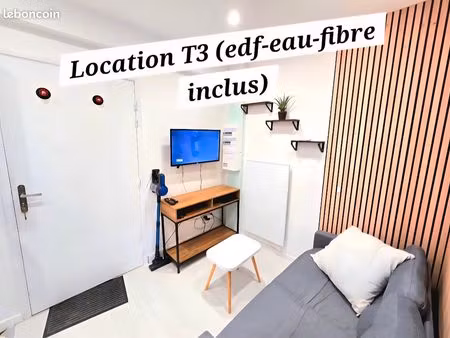 t3 rénové avec 2ch edf inclus centre foix