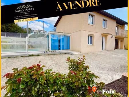 maison familiale t5  145m2 habitables sur 672m2 de terrain clos et arboré avec piscine cou