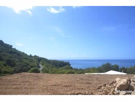 vente terrain vue mer panoramique - accès mer (baie de coreille  bouillante)