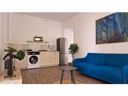 f2 meublé paisible avec accès piscine