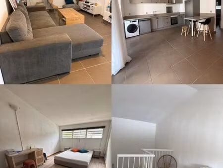 appartement t3 bis meublé de 74m2 + mezzanine hauteur d’homme + citerne – abymes
