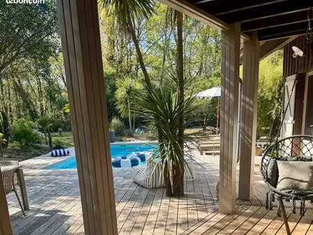 villa bois d’exception en première ligne forêt à lège-cap-ferret