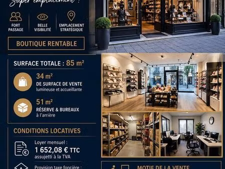 affaire rare – local commercial emplacement premium