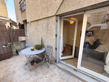 studio de 18m2 meublé jusqu'en juin avec terrasse secteur balance  intra muros  rez de cha