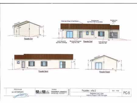 maison de 95m2  plain pied  3 chambres  un garage