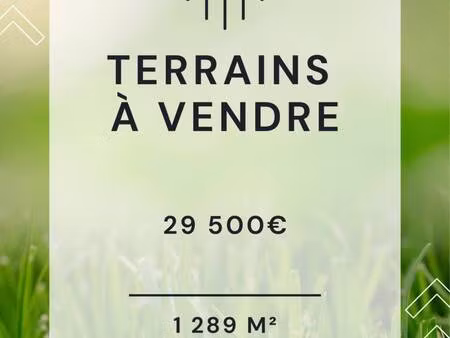 terrain constructible à vendre