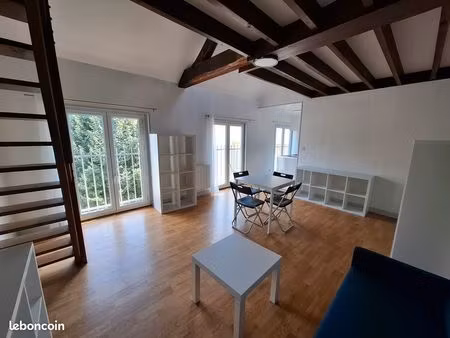 f2 en duplex de charme équipé plein centre-ville