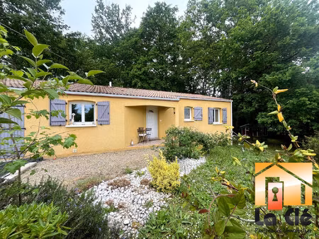 vente plain-pied 4 chambres  garage et jardin boisé - 47480 pon