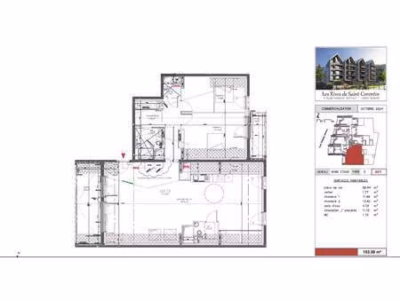 vente appartement 3 pièces à quimper (29000) : à vendre 3 pièces / 103m² quimper
