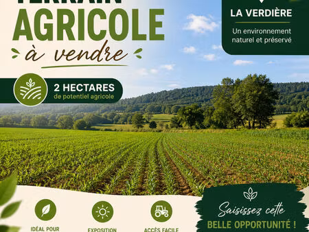 terrain agricole 20 000 m2 la verdière
