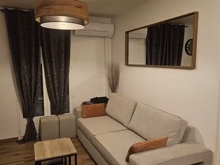 appartement rénové 35m² + grand jardin 70m² – clim & store électrique