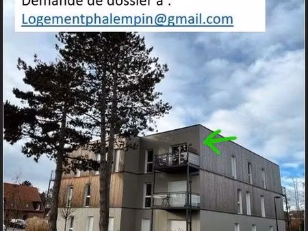 ? location appartement t3 récent (2018) – 63 m² avec balcon & 2 parkings – phalempin