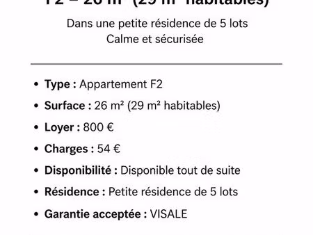 appartement f2