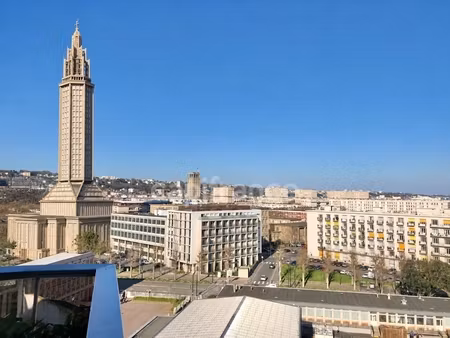 ***plage-le havre***t1 bis de 35 m² meublé avec ascenseur  parking  cave et vue dégagée su